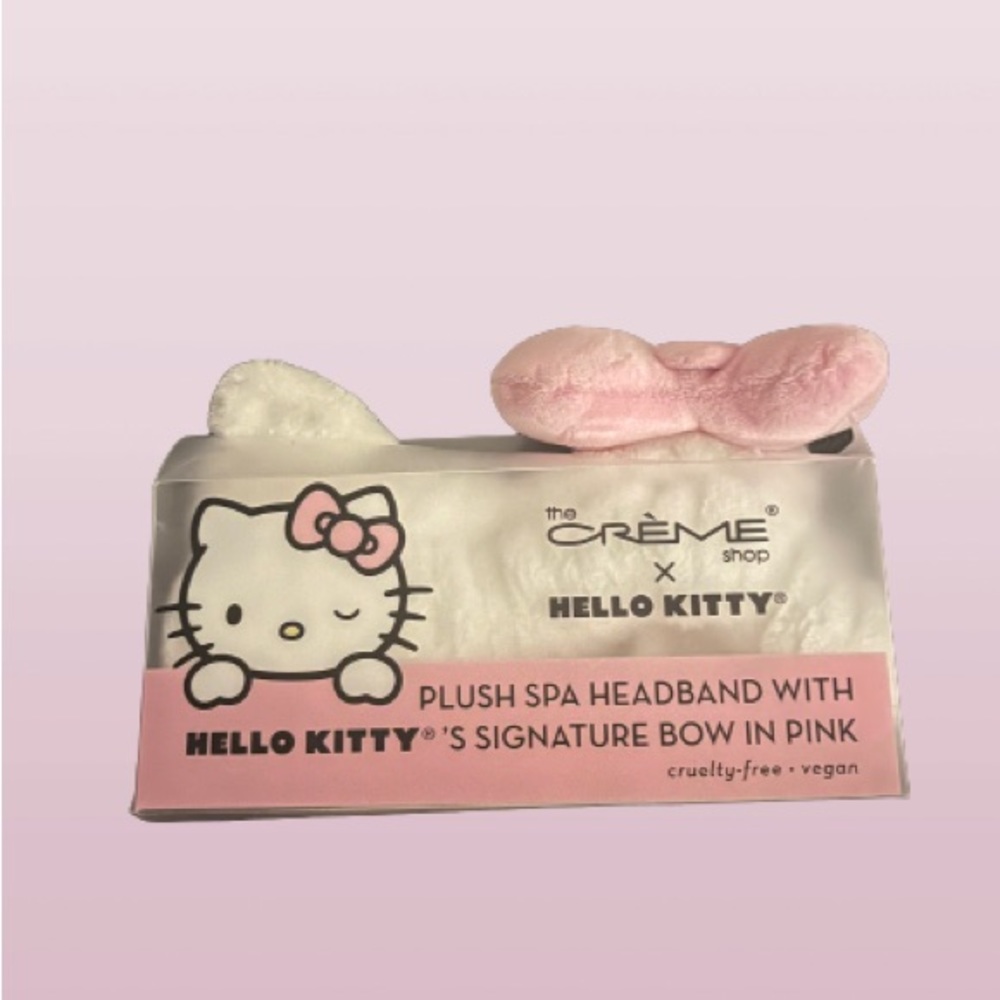 NWT - hello kitty signature bow spa headband